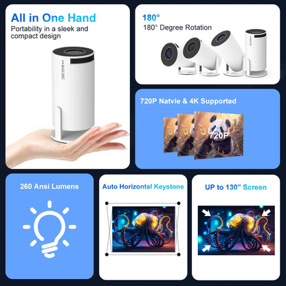 Portable Home & Outdoor Projetor